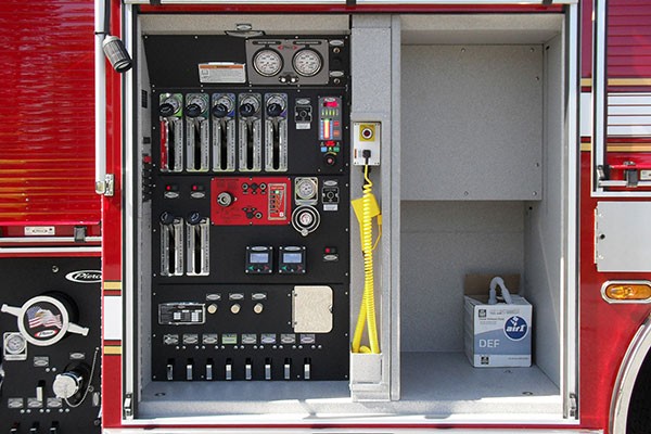 Pierce Arrow XT fire engine - new pumper sales in PA - compartment pump control panel