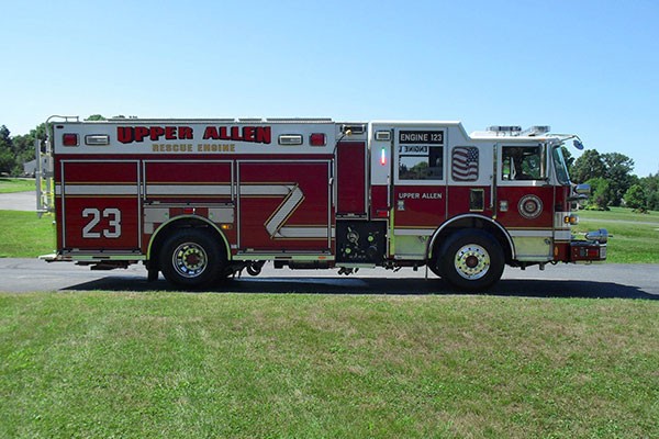 Pierce Arrow XT fire engine - new pumper sales in PA - passenger side