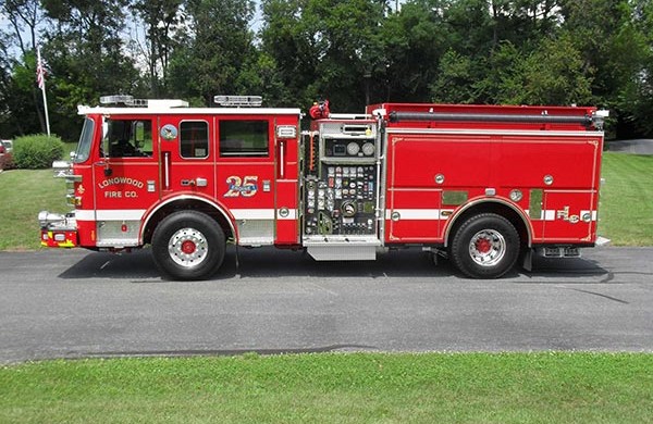 Pierce Arrow XT fire engine - new pumper sales in PA - driver side