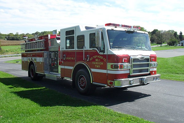 Pierce Impel pumper - new fire engine sales in Pennsylvania - passenger front