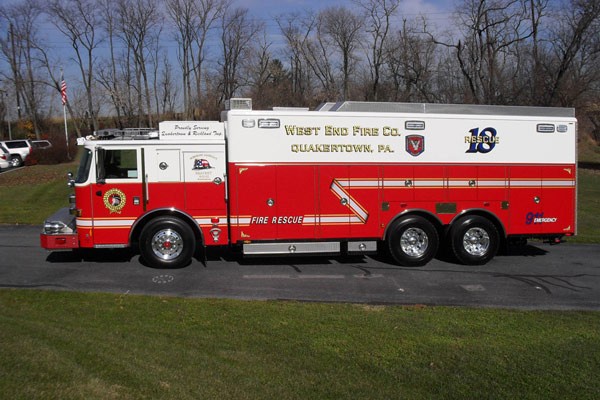 Pierce Arrow XT walk-in rescue - new fire rescue sales in Pennsylvania - driver side