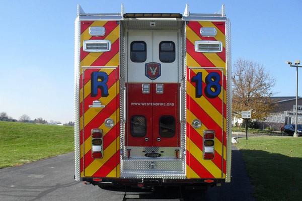 Pierce Arrow XT walk-in rescue - new fire rescue sales in Pennsylvania - rear