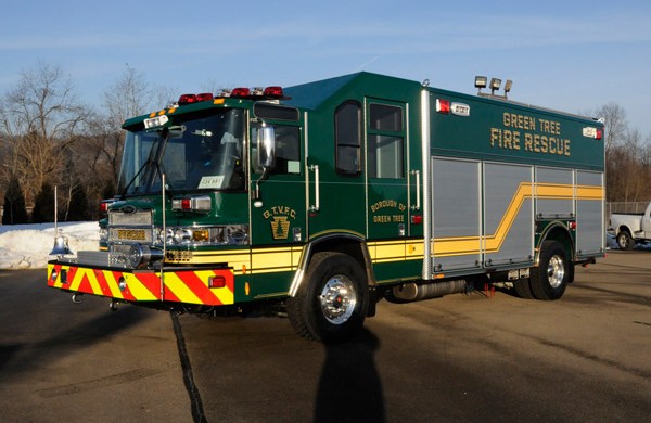 Pierce Quantum rescue fire apparatus - new fire rescue truck sales in PA - driver front