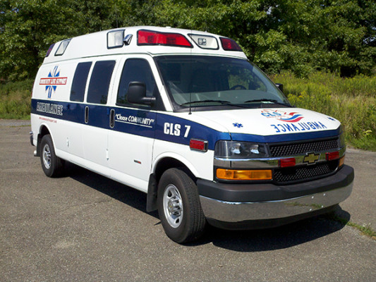 Demers Mirage Type II Ambulance Chevy Duramax - Community Life Support - Passenger Side View