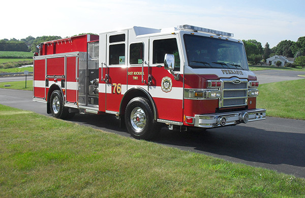 new 2010 Pierce Impel custom pumper - fire engine - passenger front