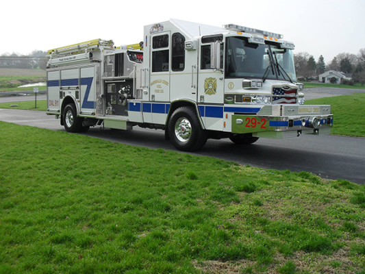 Pierce Quantum Pumper - Fire Engine - Passenger Front Angle View