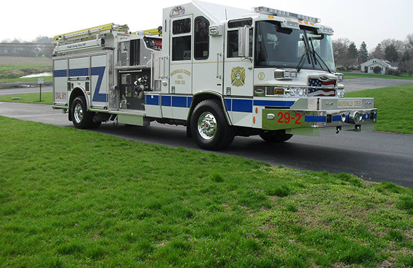 Pierce Quantum Pumper - Fire Engine - Passenger Front Angle View