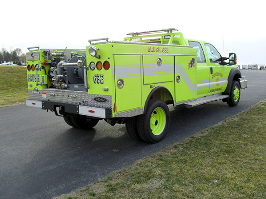 Pierce Ford Wildland Patrol Unit - Fire Brush Truck - Passenger Rear Side