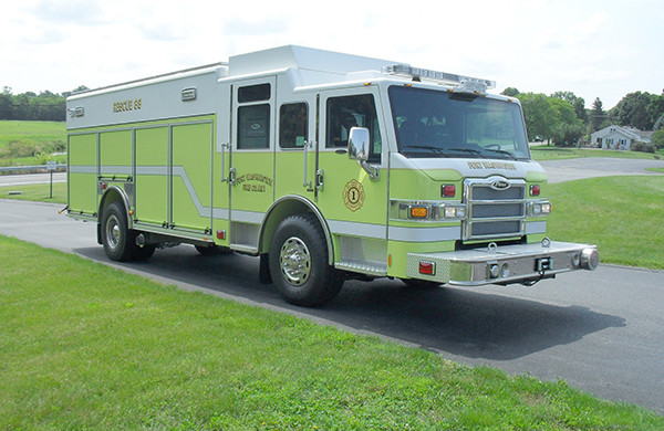 Pierce Impel Heavy Duty Rescue Truck - Non-Walk-In Rescue - Passenger Front