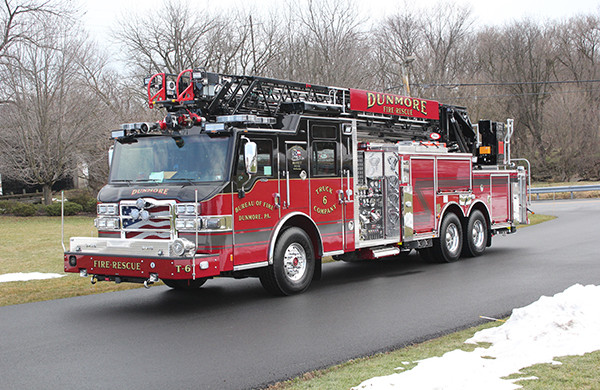 Dunmore BOF - Pierce Velocity 105' Heavy Duty Steel Aerial - Passenger Front