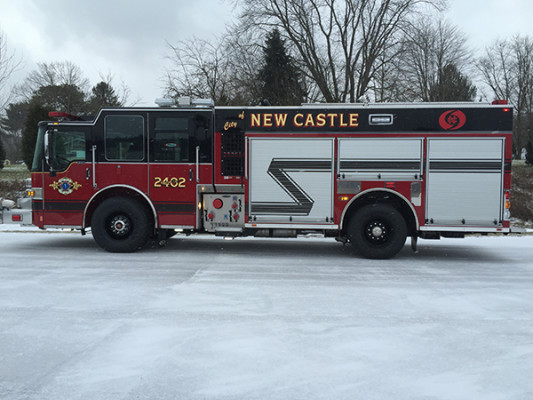 New Castle FD - Pierce Dash CF PUC Rescue Pumper - Fire Engine - driver side