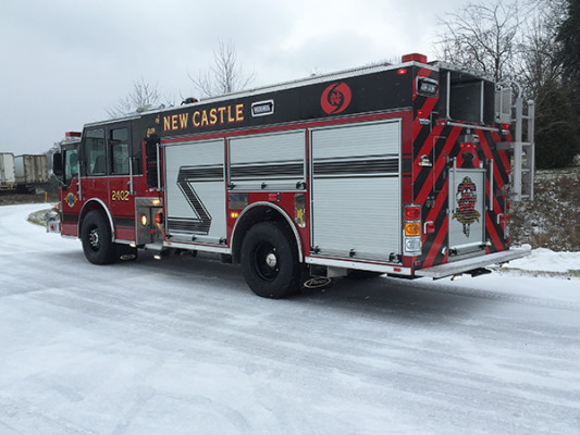 New Castle FD - Pierce Dash CF PUC Rescue Pumper - Fire Engine - driver rear