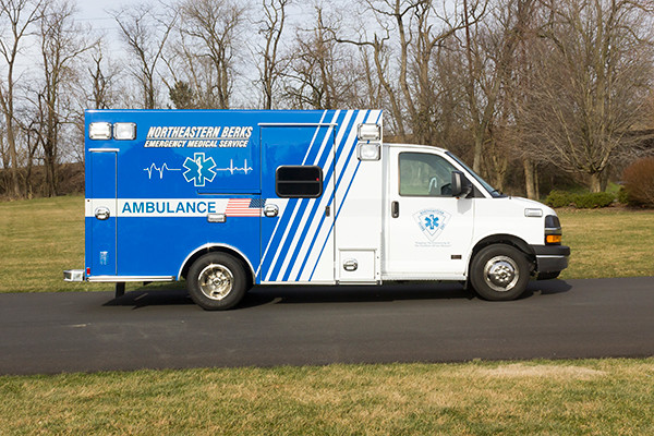 Northeastern Berks EMS - Braun Express Type III Ambulance - passenger side