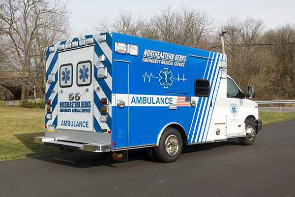 Northeastern Berks EMS - Braun Express Type III Ambulance - passenger rear