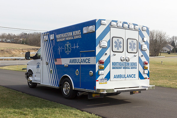 Northeastern Berks EMS - Braun Express Type III Ambulance - driver rear