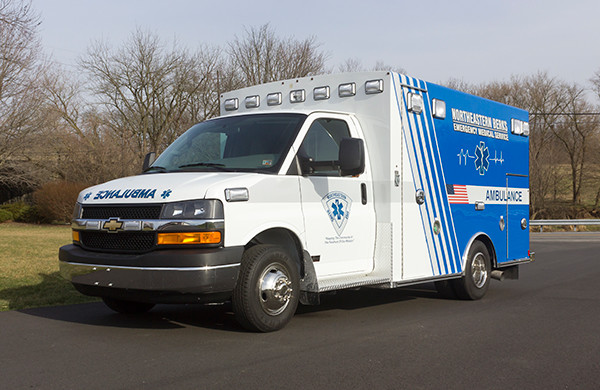 Northeastern Berks EMS - Braun Express Type III Ambulance - driver front