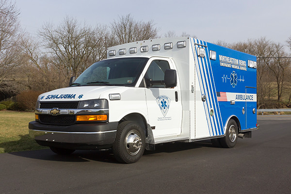 Northeastern Berks EMS - Braun Express Type III Ambulance - driver front