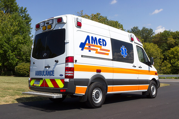 AMED - Demers Mirage EXE Type II Ambulance - Mercedes Sprinter - passenger rear