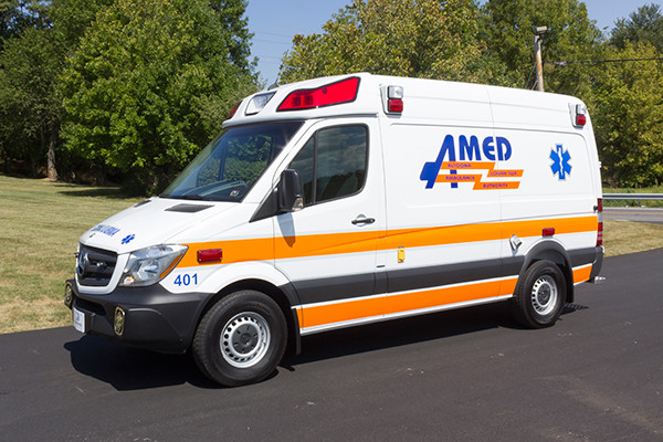 AMED - Demers Mirage EXE Type II Ambulance - Mercedes Sprinter - driver front