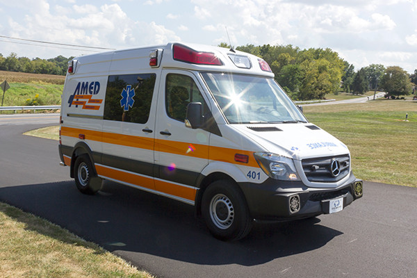 AMED - Demers Mirage EXE Type II Ambulance - Mercedes Sprinter - passenger front