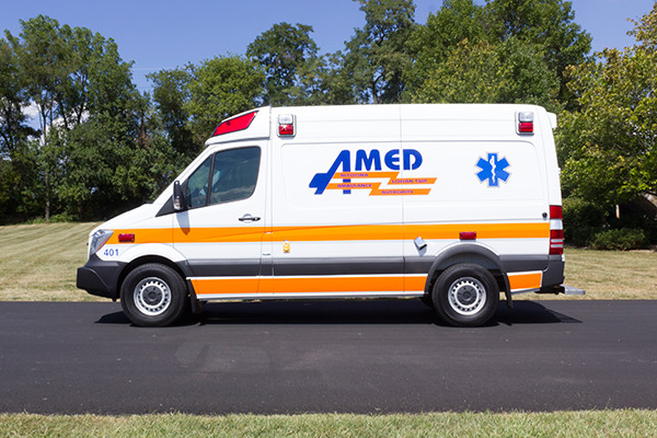 AMED - Demers Mirage EXE Type II Ambulance - Mercedes Sprinter - driver side