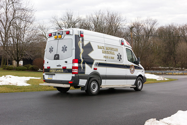 Back Mtn. Fire & EMS - Demers EXE Type II Ambulance - passenger rear