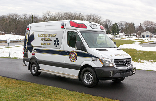 Back Mtn. Fire & EMS - Demers EXE Type II Ambulance - passenger front