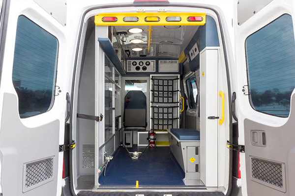 Back Mtn. Fire & EMS - Demers EXE Type II Ambulance - rear interior