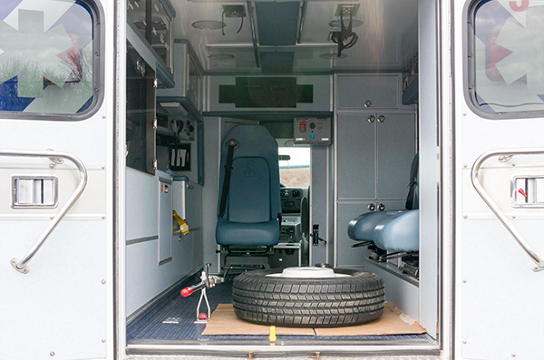 Schuylkill Valley EMS - Type III Ambulance Remount - rear interior