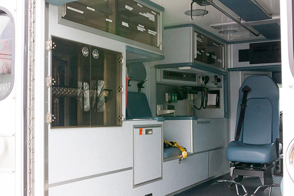 Schuylkill Valley EMS - Type III Ambulance Remount - interior driver side