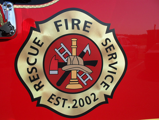 2011 Pierce Velocity Rescue Pumper - Fire Engine - emblem close up