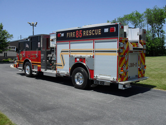 2011 Pierce Velocity Rescue Pumper - Fire Engine - driver rear