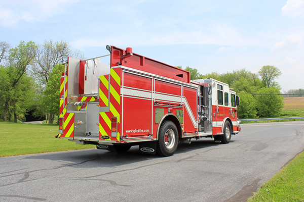 2014 Pierce Saber FR pumper - traditional fire engine - passenger rear