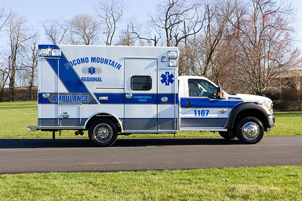 2016 Braun Express Plus Type I ambulance - Ford F450 4x4 - passenger side