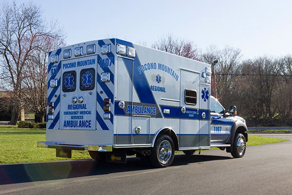 2016 Braun Express Plus Type I ambulance - Ford F450 4x4 - passenger rear