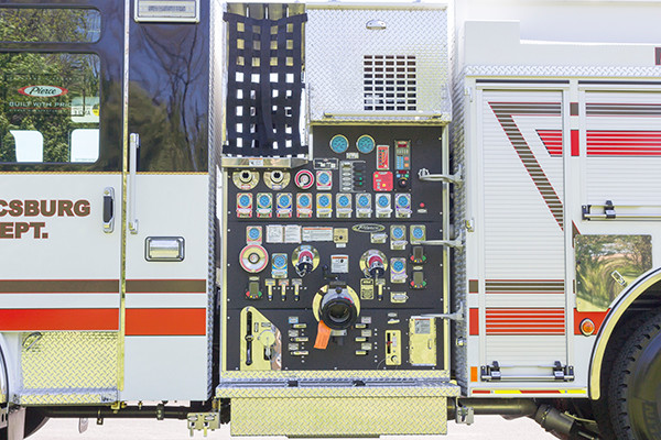 2016 Pierce Enforcer - pumper fire engine - pump control panel