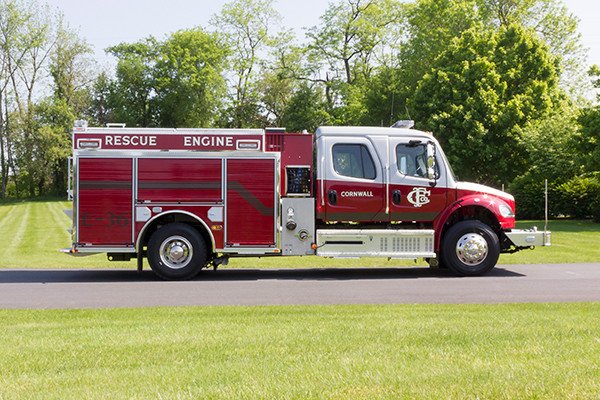 2016 Pierce Freightliner Responder commercial pumper - fire engine apparatus - passenger side