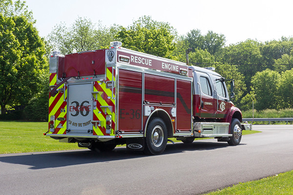 2016 Pierce Freightliner Responder commercial pumper - fire engine apparatus - passenger rear