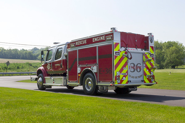 2016 Pierce Freightliner Responder commercial pumper - fire engine apparatus - driver rear