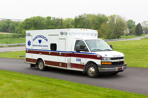 Braun Chief XL Type III ambulance - Huntingdon Ambulance Authority - passenger front