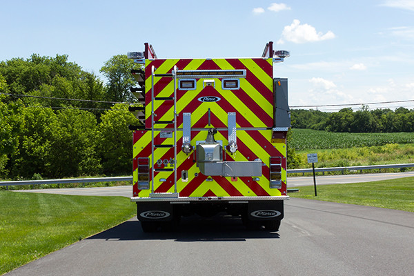 2016 Pierce Kenworth - commercial dry side tanker fire truck - rear