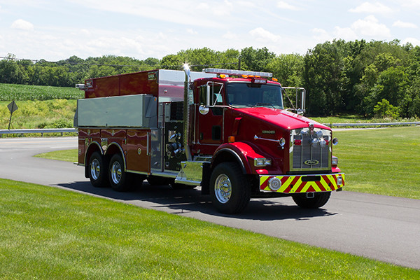 2016 Pierce Kenworth - commercial dry side tanker fire truck - passenger front