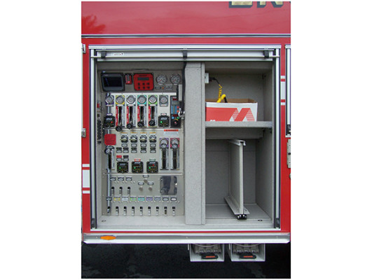 2009 Pierce Quantum - PUC rescue pumper - fire engine - pump control compartment