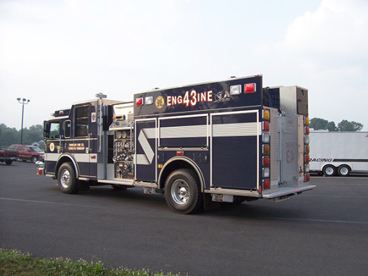 Pierce Arrow XT - new pumper fire engine - driver rear