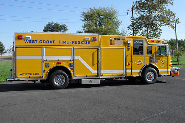 2009 Pierce Arrow XT heavy duty rescue pumper - new rescue fire engine - passenger side