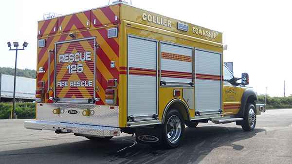 2016 Pierce non-walk-in rescue - mini rescue fire truck - passenger rear