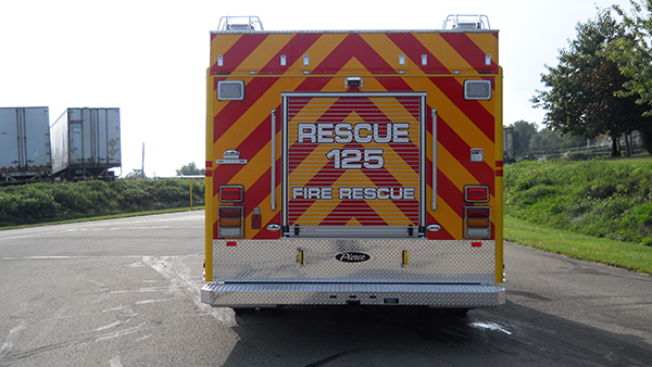 2016 Pierce non-walk-in rescue - mini rescue fire truck - rear