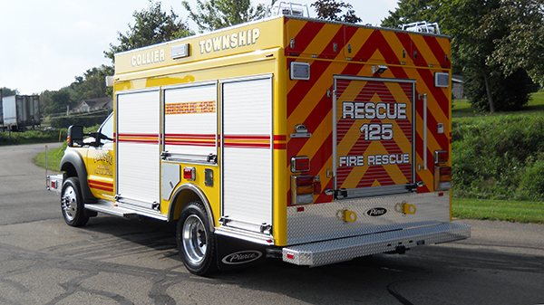 2016 Pierce non-walk-in rescue - mini rescue fire truck - driver rear