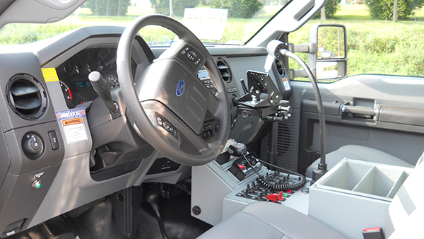 2016 Pierce non-walk-in rescue - mini rescue fire truck - cab interior