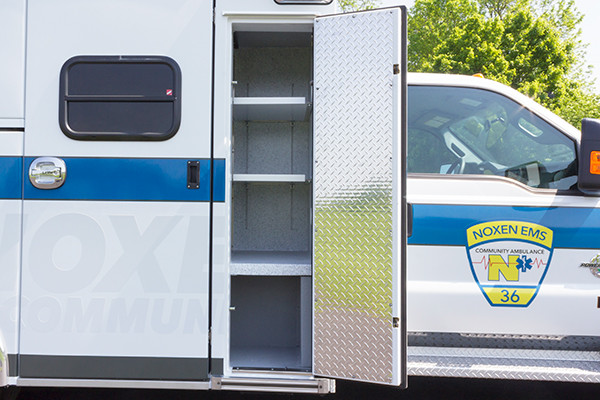 2016 Braun Express Plus - Type I ambulance - restocking cabinet